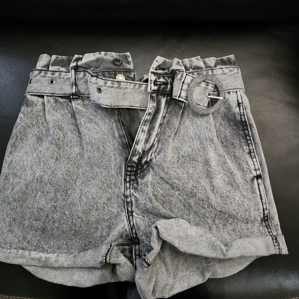 Forever 21 Gray Denim with Silver Ring Detail